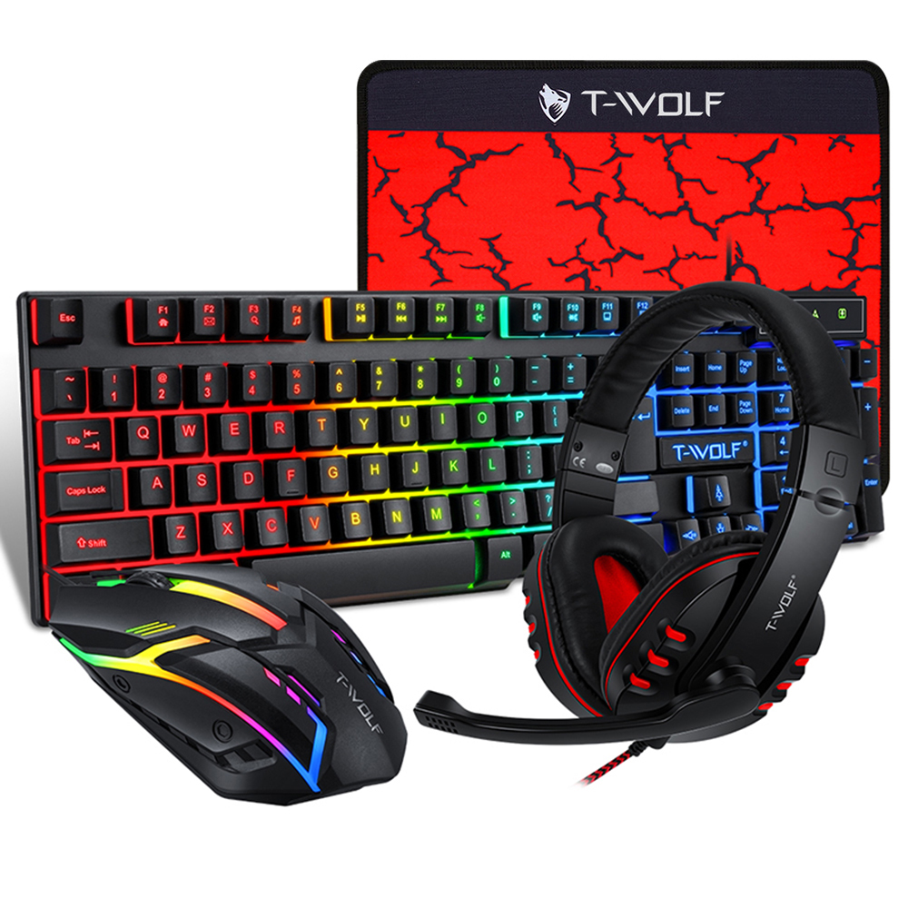TF800 Four-piece Gaming Combo  – обзор и цена Gaming Keyboard Mouse And Headset Combo