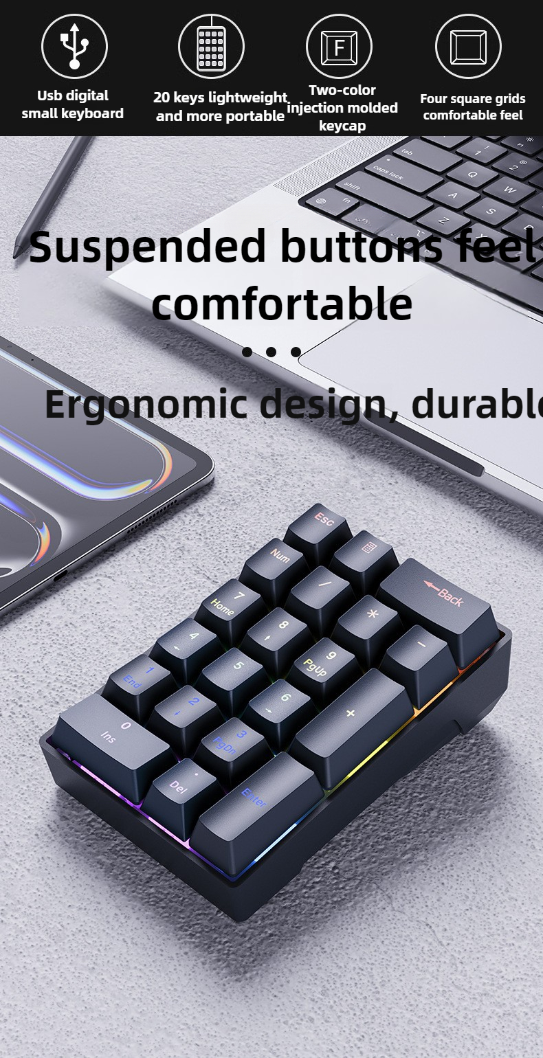 20 Keys Numeric Mechanical Wir – обзор и цена Gaming Keyboard Number Pad