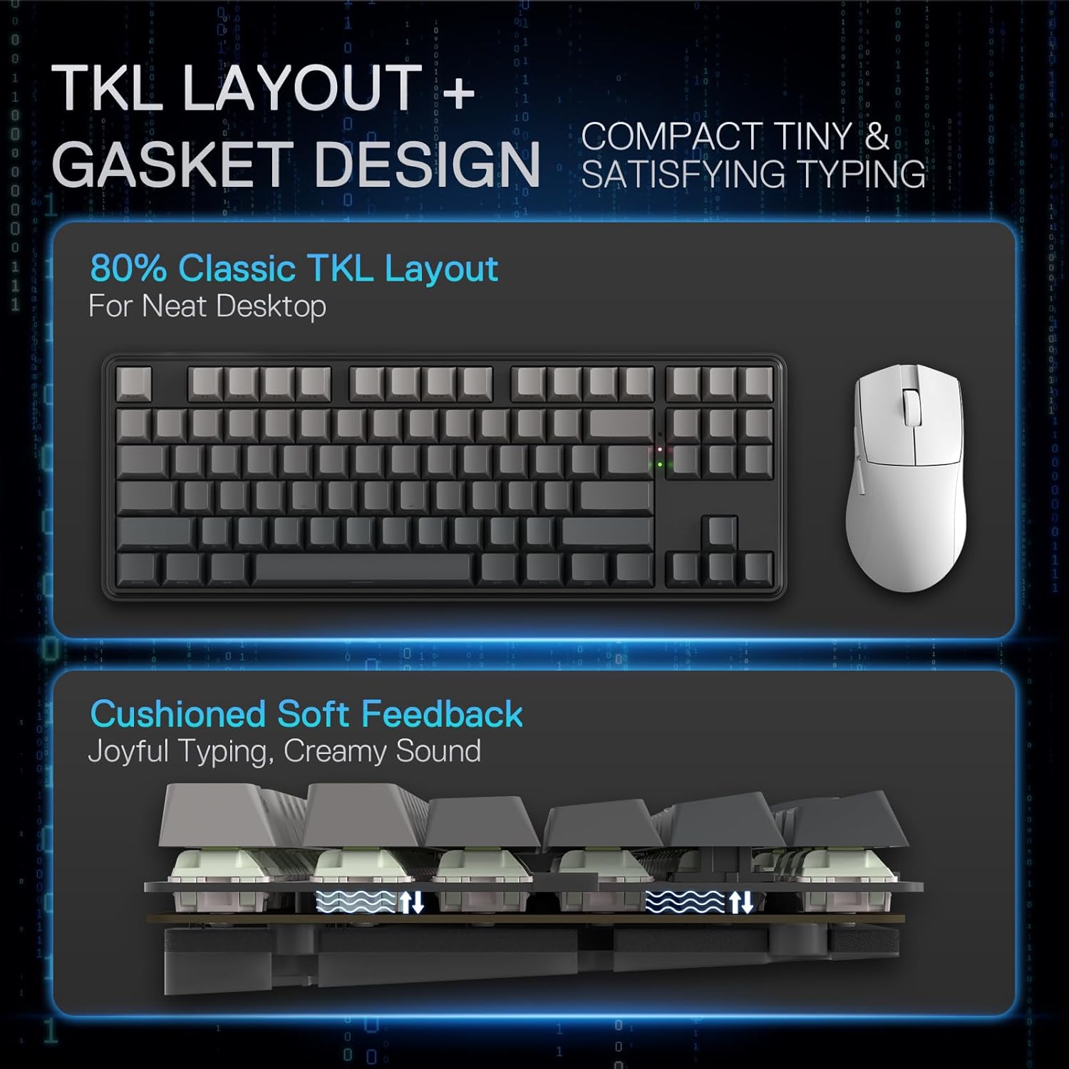 Redragon K707 PRO GB 80% Gaske – обзор и цена Gaming Keyboard No Noise