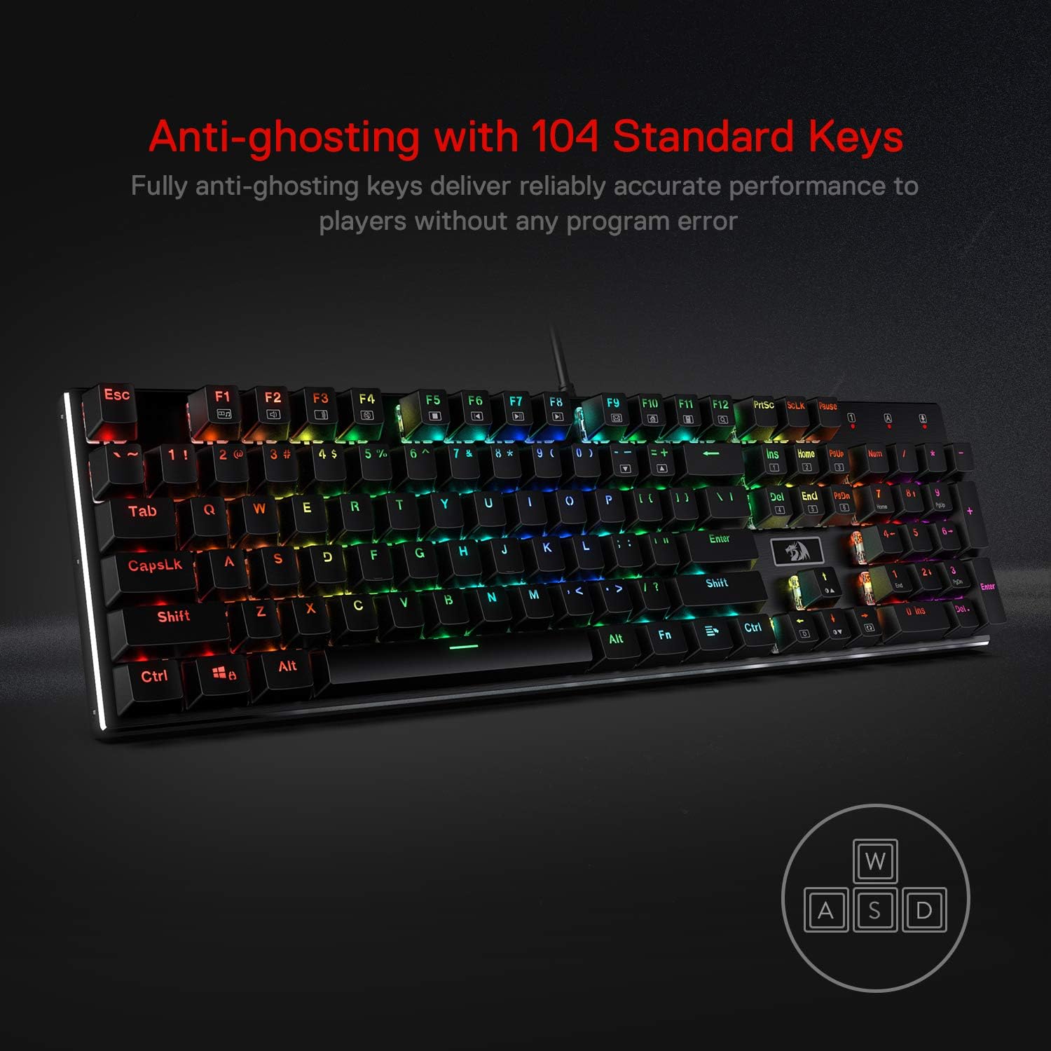 Redragon K556 RGB LED Backlit  – обзор и цена Gaming Keyboard No Noise