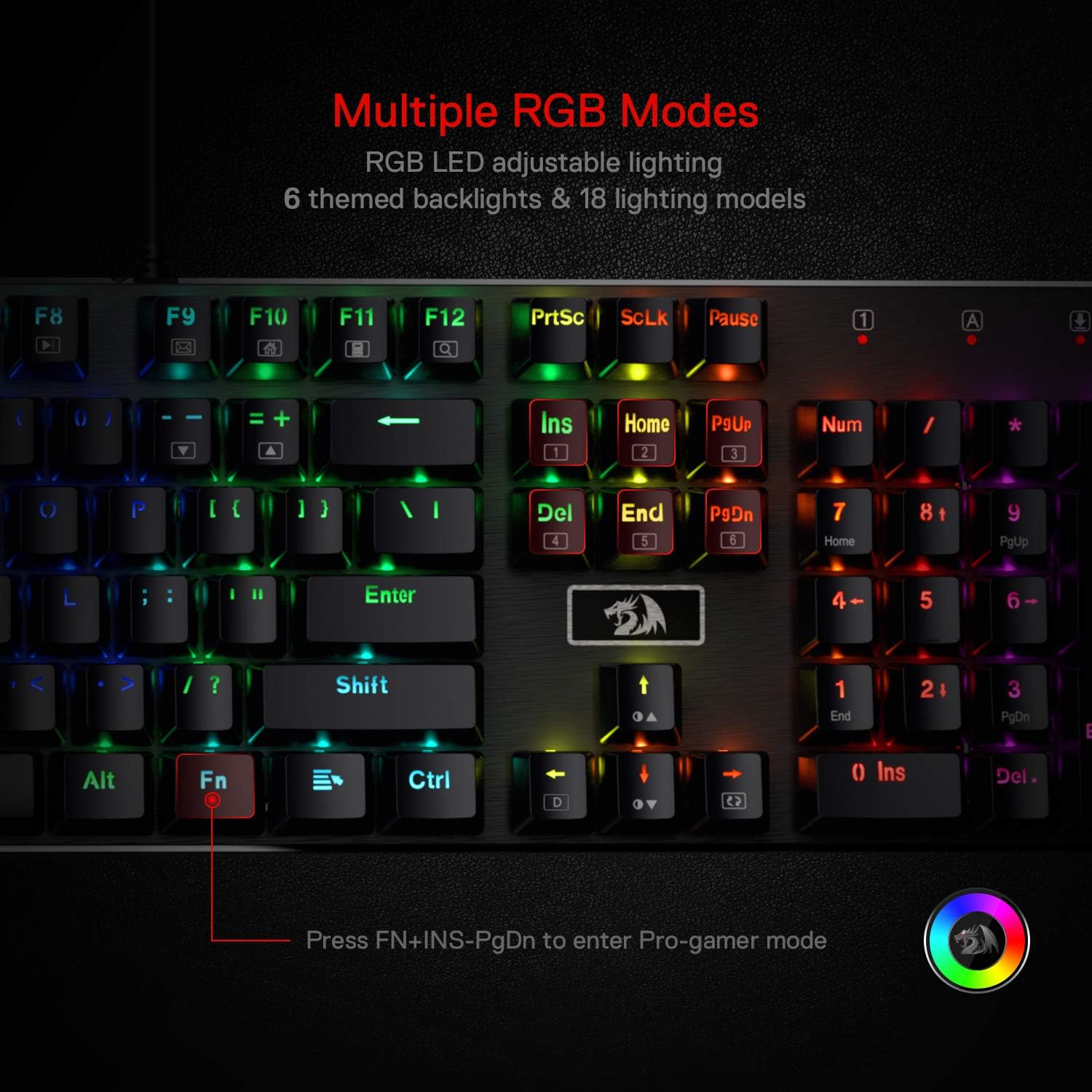 Redragon K556 RGB LED Backlit  – обзор и цена Gaming Keyboard No Noise
