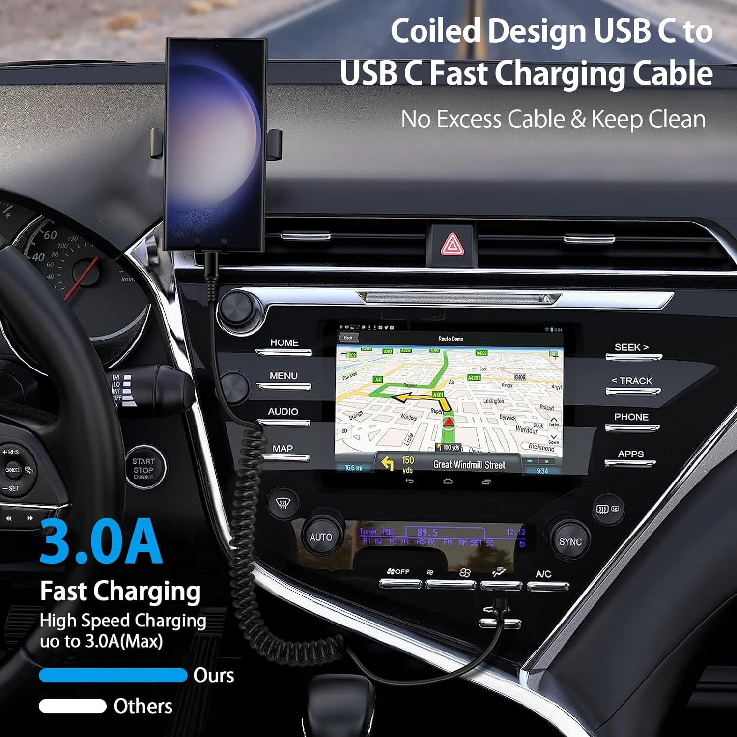 Android Auto USB C to USB C Ca – обзор и цена Coiled Usb Cable